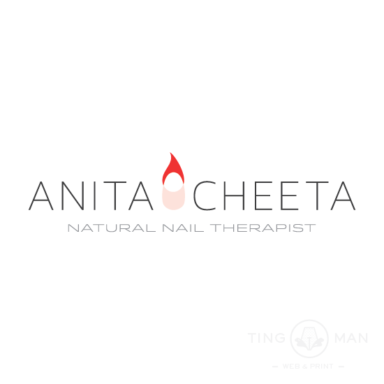 anita cheeta nails business logo design